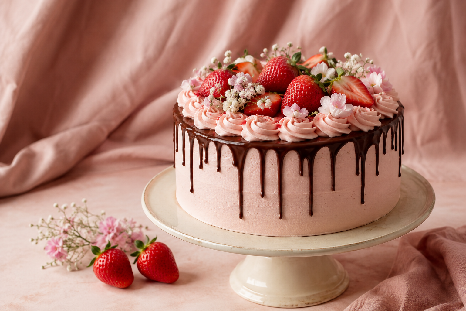 Strawberry and chocolate cake inspiration for a custom celebration